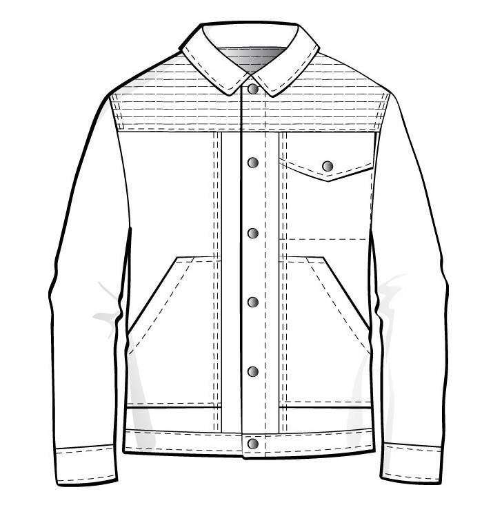 夹克外套款式图-男装设计-服装设计